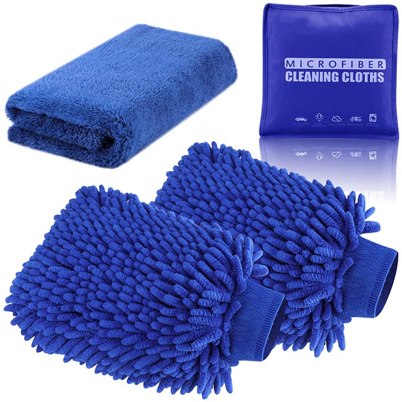 4 Μέγεθος συσκευασίας Car Wash Clean Kit Mitt